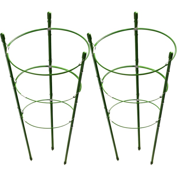 2-pack Växtstöd Bur Rostbeständigt Trädgårdsringstöd Växtstöd för Tomat, Spaljé, Klätterväxt, Blomma, 45 cm H