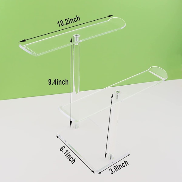Akryl Hårbøyleholder, Hårpynt Organizer Klar Stativ for Jenter (2-Tier)