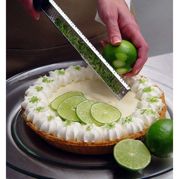 Citrus Zester & Manuel Ost Rivjern, Fin Rivjern til Parmesan, Citron, Kokos, Muskatnød, Chokolade og mere, 32cm, Skarpe Rustfrie Stålblade
