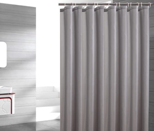 Tvättbart Duschdraperi Vattentätt Tyg Mörkgrått Baddraperi Anti-Mögel Polyester Textil 120x200cm