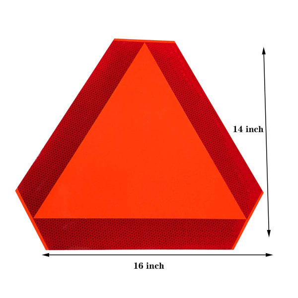 2pcs Slow Moving Vehicle Sign Reflective Tape Safety Triangle Orange S