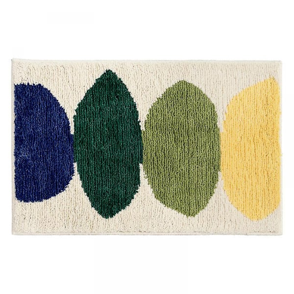 Halkskyddande badmattor Gul citron Mikrofibermattor (17,5\"x25,5\")
