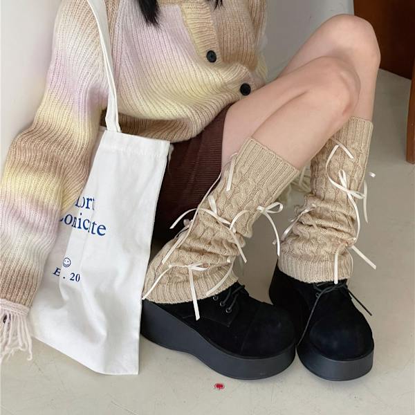 Womens Long Socks Boot Cuffs Legging Pads Knee Brace Pads Knee Warmers Sleeves