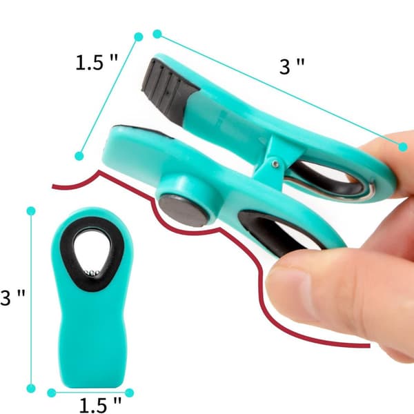 Magnetiske klyper Chipsklyper Poseklyper Matklyper Klyper for Matpakker Chipsposeklype (10 stk Farget)
