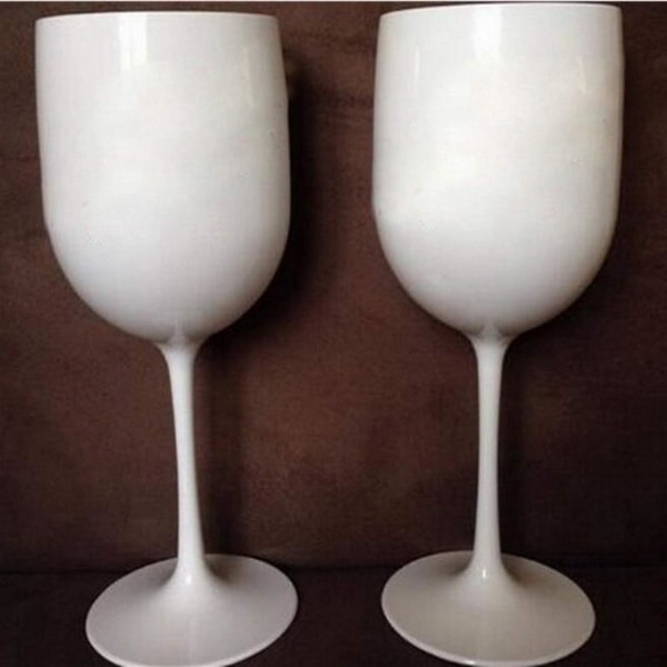 2 stk. Hvide Champagne Glas Plastik Champagne Coupes Cocktail Glas Vin