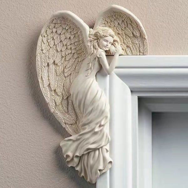 Enkelipatsaan oven karmin koristelu, Creative Resin 3D Angel Statue Des