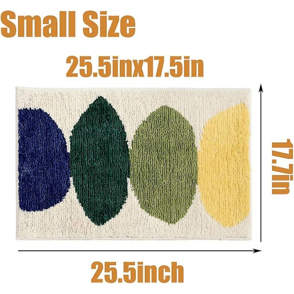 Halkskyddande badmattor Gul citron Mikrofibermattor (17,5\"x25,5\")