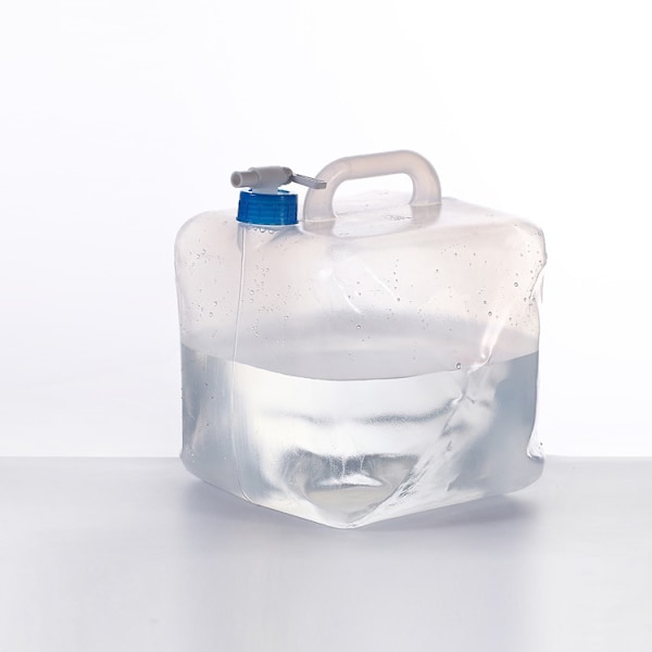 Hopfällbar Vattenbehållare med Kran & Krok, BPA-fri Vattendunk, Vikbar Bärhink, 2-pack (10L/2,6 Gallon)