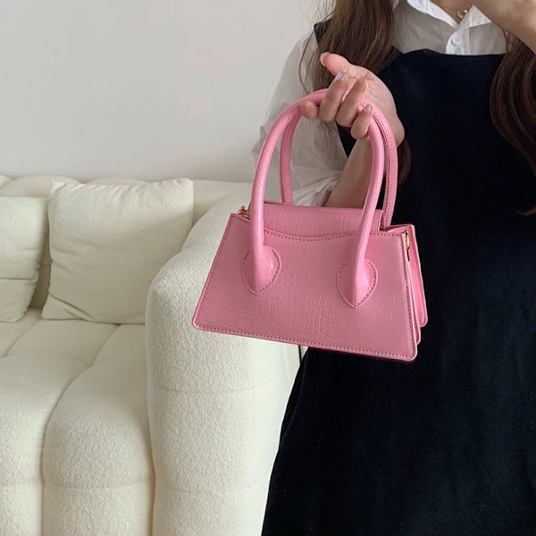Søde Små Crossbody Tasker til Kvinder Piger, Moderigtig Lille Top Håndtag Håndtaske, Krokodillemønstret Pung