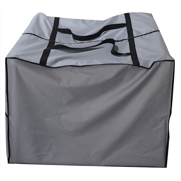 Oppbevaringspose for utendørs firkantede puter/trekk, beskyttende oppbevaringsposer med glidelås og håndtak, 81 cm L x 81 cm B x 61 cm H