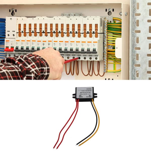 AC 12V til DC 12V 5A 60W Step Down Konverter, 10-28V Input AC-DC Step-Down Strømforsyningsmodul, Vandtæt Spændingsregulator Reducer