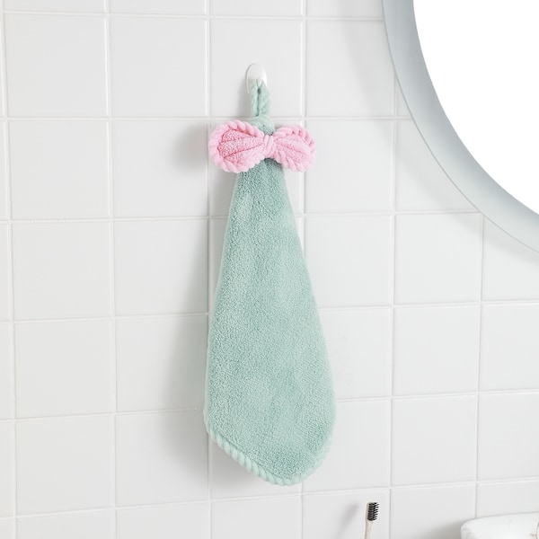 Sett med 3 Kjøkken- og Baderomshåndklær i Korallfleece Mikrofiber - Tørk Hendene Dine Umiddelbart (Lyse Farger)