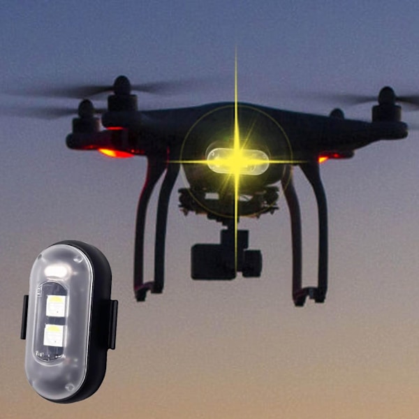2 stk. Luci stroboskopiske lys til motorcykel, USB-genopladelige flystrobe-lys med fjernbetjening