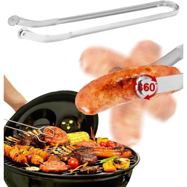 2 kpl BBQ-makkaran kääntöpihdit, makkaran kääntöpihdit, BBQ-makkaran kääntö