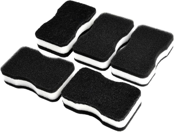 5-pack svarta skursvampar för kök, diskho, disk