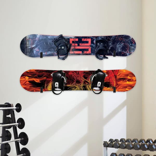2st horisontella Snowboard Väggfäste Clips, Snowboard Storage Skateboa