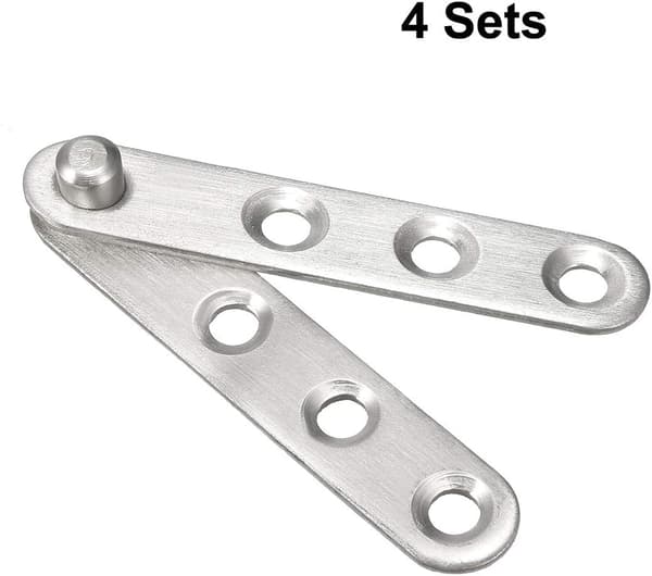 4 stk rustfritt stål dørpivot hengsel 360 ​​grader roterende 60mmx11mm