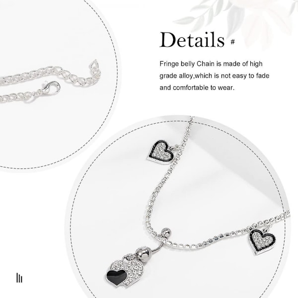 Bodiy Crystal Belly Chain With Belly Button Ring Sparkly Waist Chains Bling