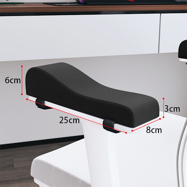 Par Stol Armlener Ergonomiske Puter Albuepute Trykkavlastning Kontorstol Gamingstol Armlene med Memory Foam Armlener