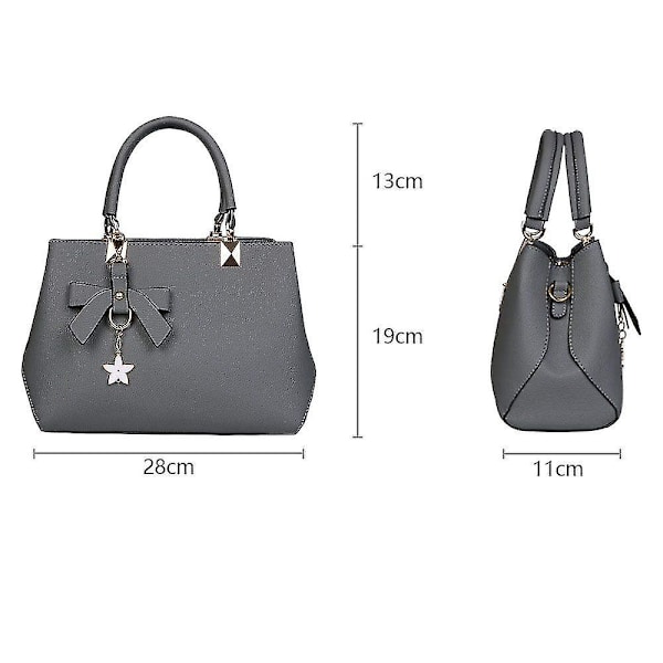 Håndveske Dame Shopper Skulder Bag Dame Stor Lær Håndvesker