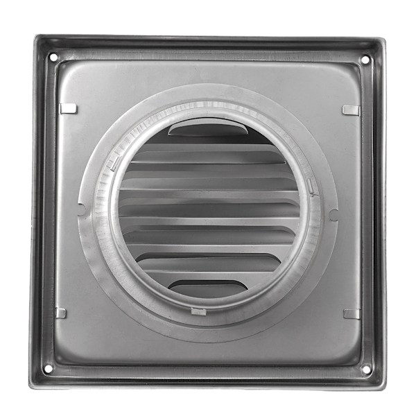 150 mm Ventilationsrist i Rustfrit Stål - Vejrbestandig med Kontraventil - Perfekt til Tørretumblere, Emhætter, Ventilation, Udstødningskanaler