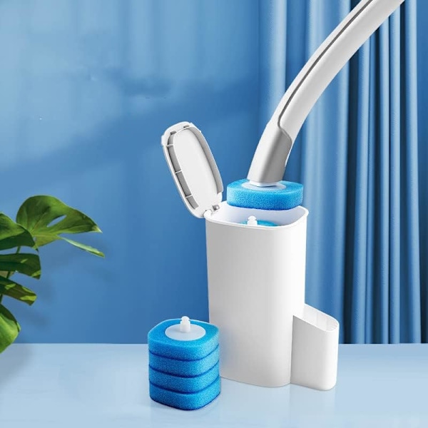 8 stk. engangstoiletbørste udskiftningshoved, toiletstav engangsrefill