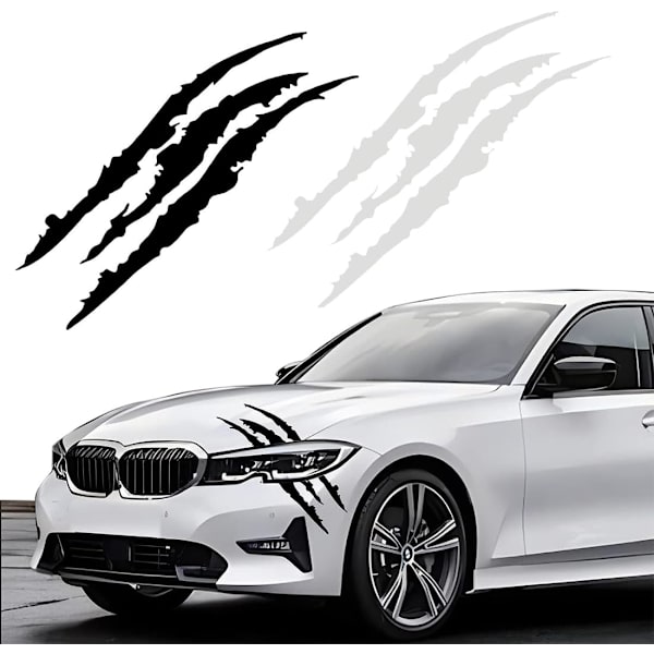 4 stk Monster Scratch Bilklistremerke for Koffert Støtfangere Biler Motorsykler