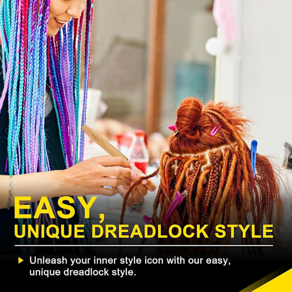 3 st 0,5/0,75/1,0 mm Enkel Loc-nål för Dreads, Vävkrok för Flätning, Utmärkt för Att Underhålla Äkta Dread Loc