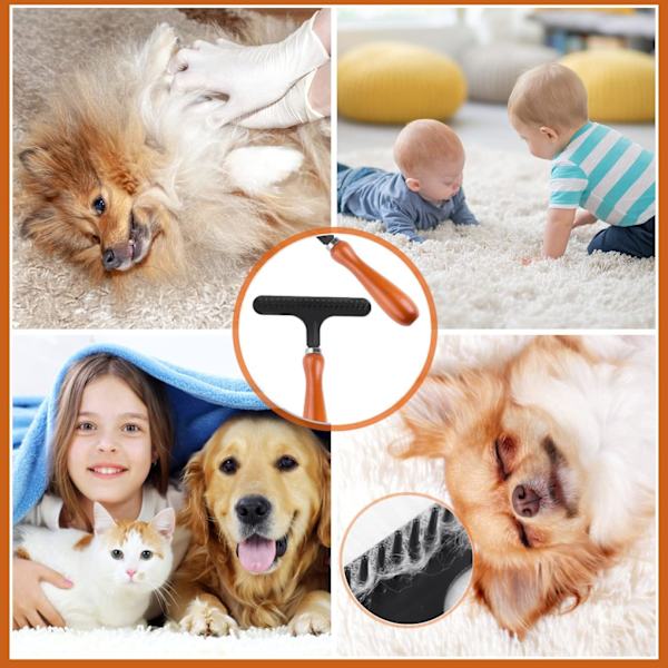 Mattkorrigerare Shag Rug Rake Carpet Groomer Rake Hand Held Carpet Rake