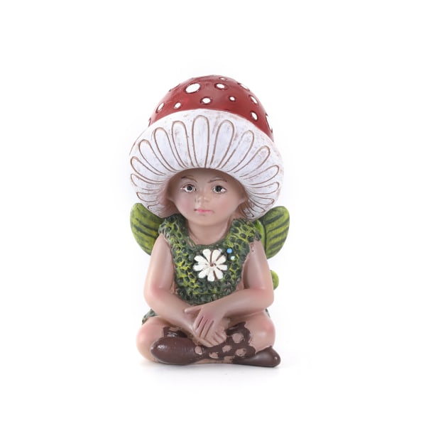 Statue Garden Mini Mushroom Alf, Miniatyr Resin Garden, Ornament