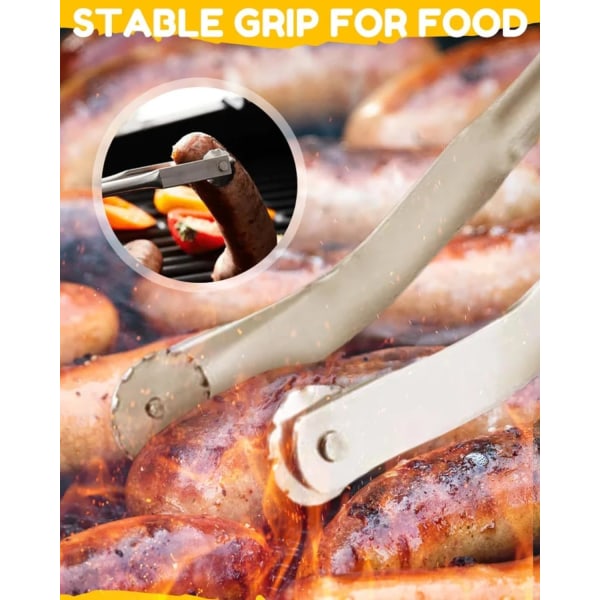 2 kpl BBQ-makkaran kääntöpihdit, makkaran kääntöpihdit, BBQ-makkaran kääntö