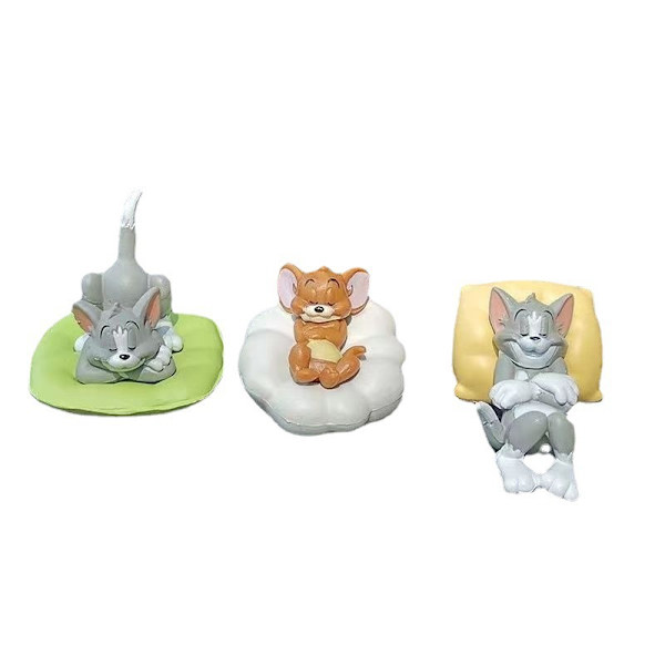 5-pak Tom og Jerry actionfigurer og kagepynt