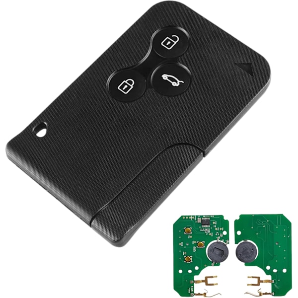Ersättningsfjärrnyckel för Megane 2 Scenic 2 Clio 3, 3-knapps fjärrnyckelkortskal med 433 MHz PCF7947-chip, Scenic fjärrnyckelfodral, Clio 3-nyckel