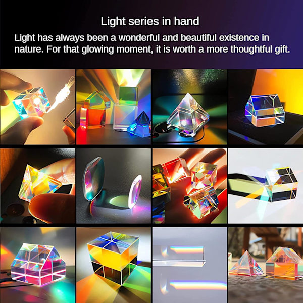 Optisk glass X-kube dikroisk kube prisme RGB kombiner splitter undervisningsverktøy 12,7*12,7MM