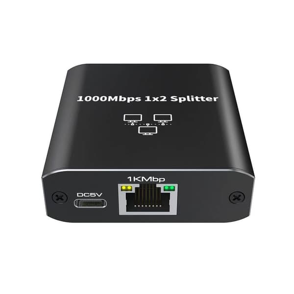 Port RJ45 1000Mbps Ethernet Switch, Dobbelt Splitter til Computer, Hub, Switch, Router, Set-top Box, Digital TV