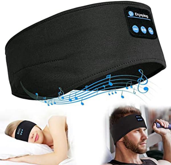 Bluetooth-urheilustereokuulokkeet teräväpiirrolla, musta