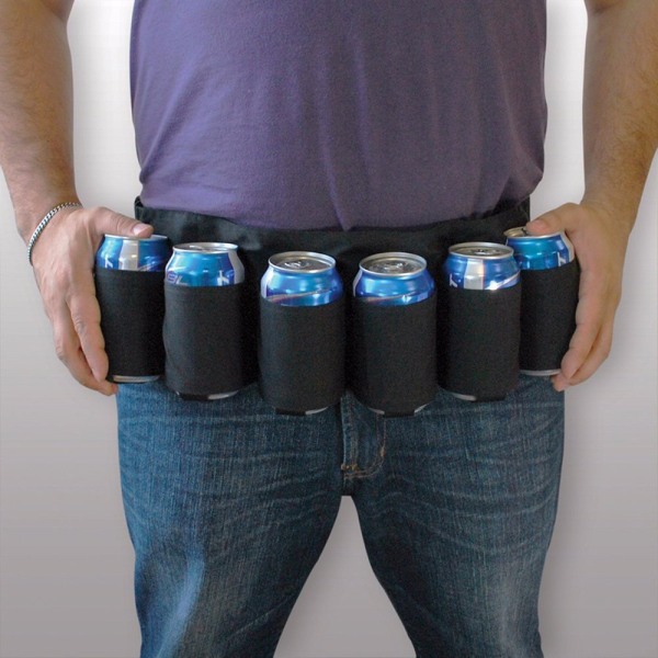 Beer strap for 6 beers black