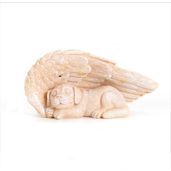 Angel Dog Sculpture Decoration with Angel Wings - Dog Memorial Angel S