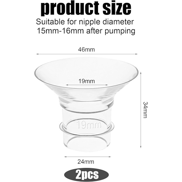 Lot de 2 inserts de bride en silikon av 19 mm för däck-lait kompatibel