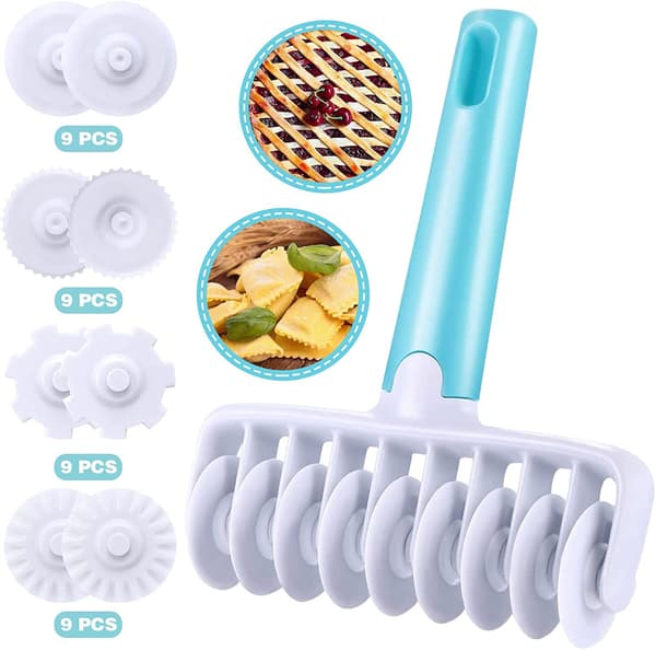 Fondantbåndskjærerhjulrulledeigformdeiggitterkutter 4