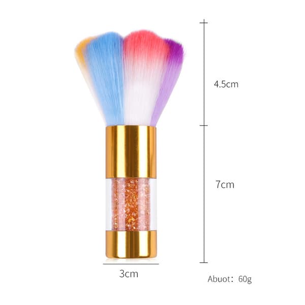 Makeupbørste 2 Stykker Blød Neglekunst Støvfjerner Pudderbørste Renser