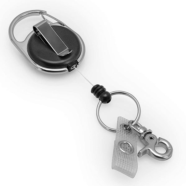 2-pack Retractable Keychain/ID Holder Jojo Functional Black