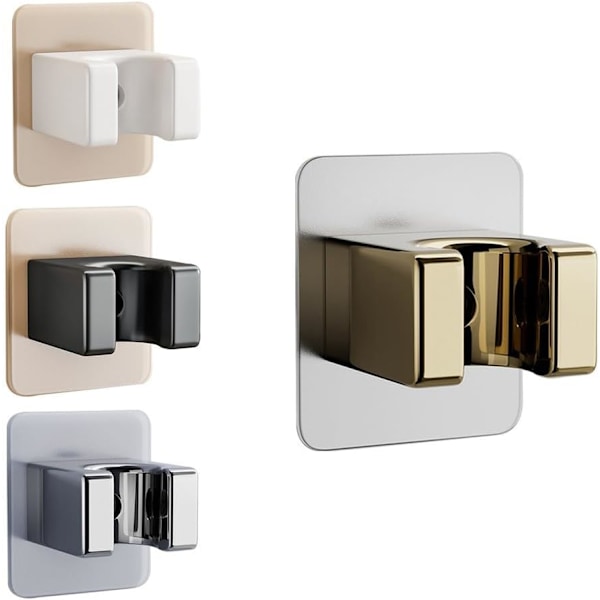 Duschmunstyckeshållare Utan Borrning, ABS-Material, Väggmontering, Guld