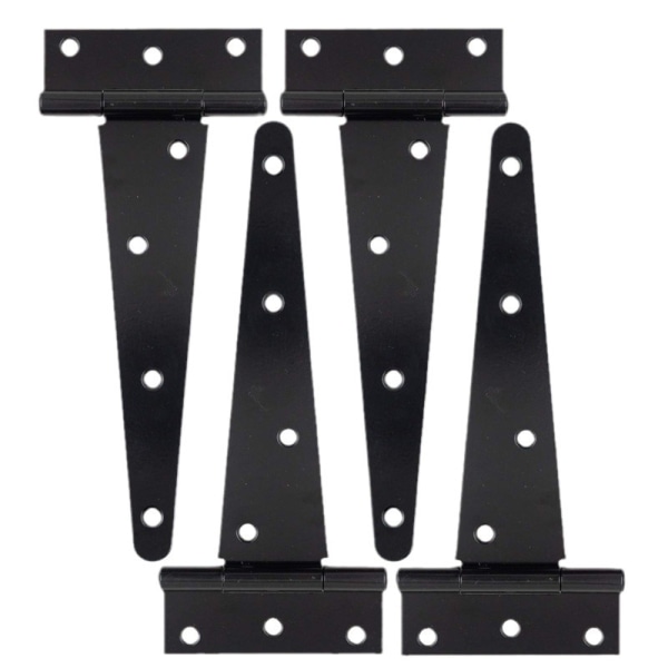 Set of 4 T-Hinges, Black Barn Door Hinge, Door Hinges, Stainless Steel Flat