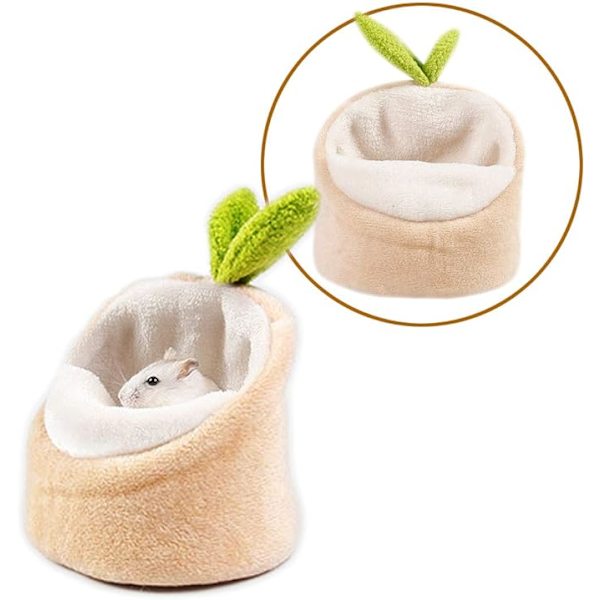 Mjuk liten husdjurssäng, hamsterbo, söt mushus hängmatta socker