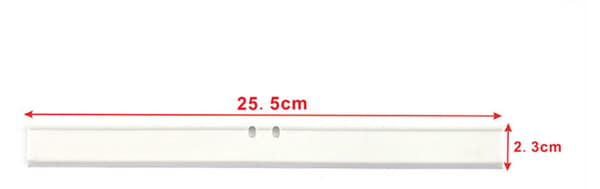Set med 2 25,5 cm gummiläppar - Silikon - kompatibel duschskrapa