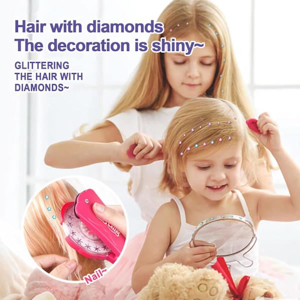 Diamant hår maskin med hår pärla glam styling verktyg pärla stämpel hår glitter maskin hår pärla styler