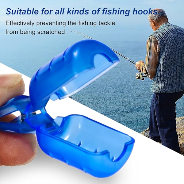 Fiskebläckfiskkrokar Skydd, 10 ST PVC Fiskekroksskydd Bläckfisk Jigg Krok Skyddsfodral Fiskelådor Verktyg