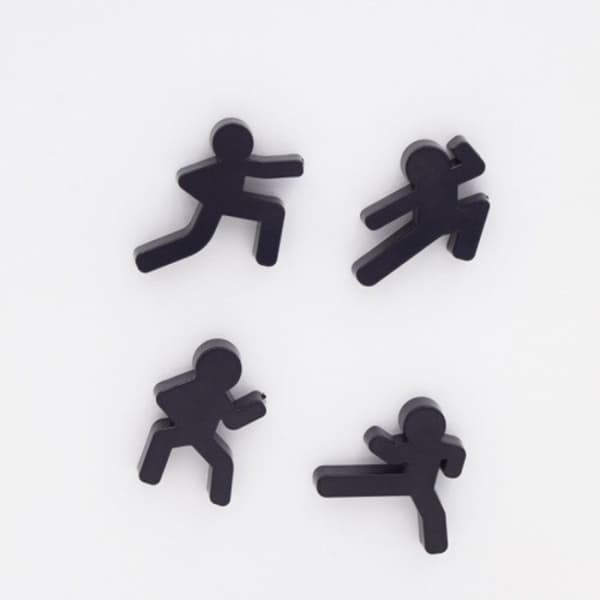 Ninja kylskåpsmagnet - svart