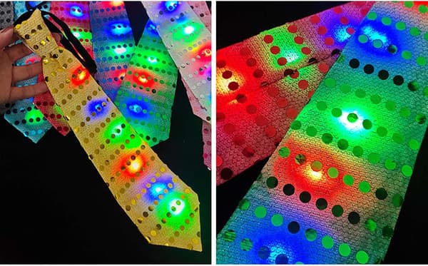 10 stk/sæt LED-slips Lysende slips Glødende slips Blinkende slips Forbundet
